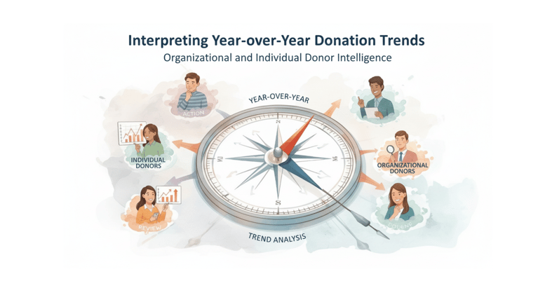 Interpreting Year-over-Year Donation Trends: Organizational and Individual Donor Intelligence